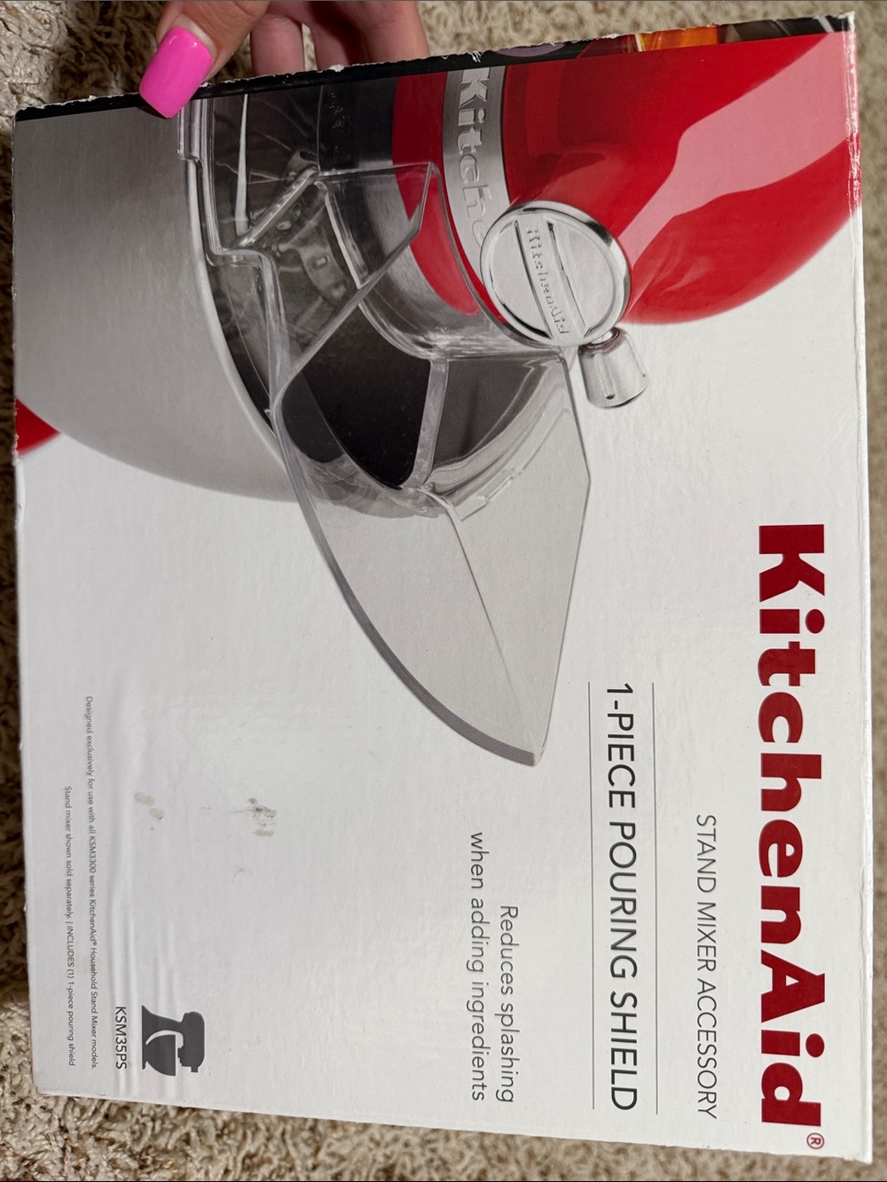 KitchenAid Red and Clear Pouring Shield Accessory